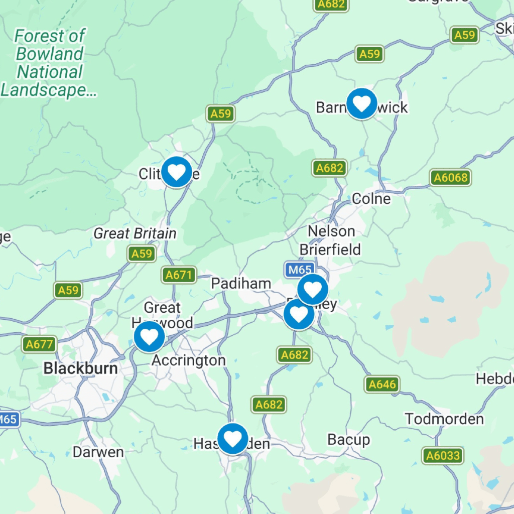Parkinson’s Community Nurse Service - clinic location displayed on an expandable map